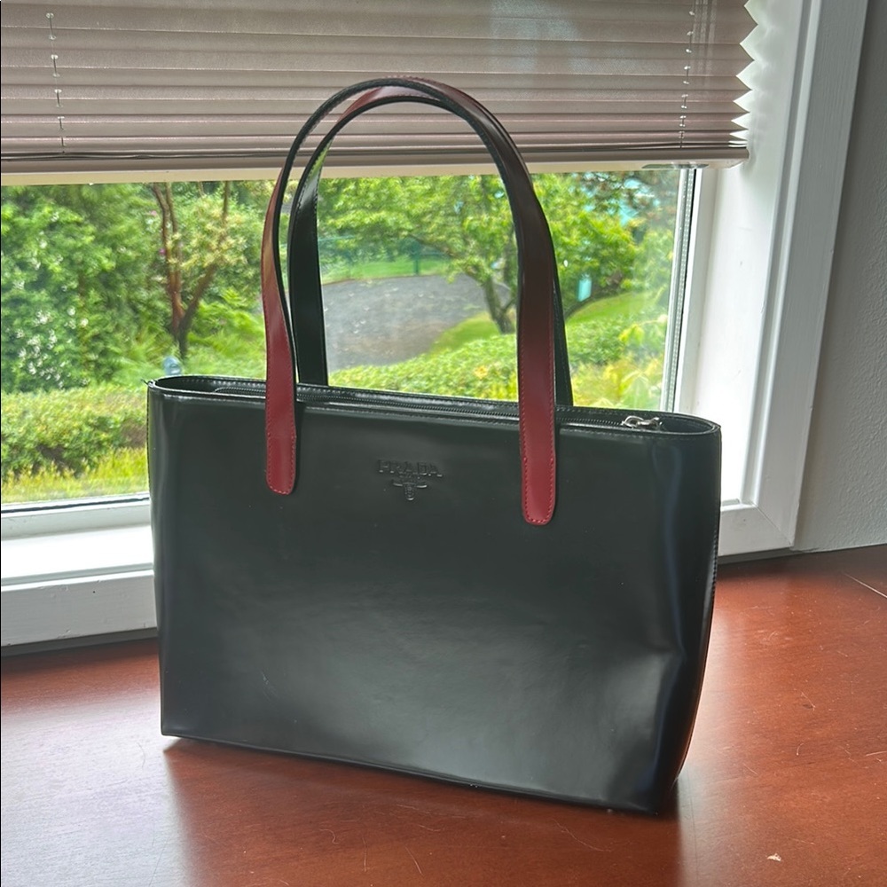 Vintage Leather Prada Top Handle Tote